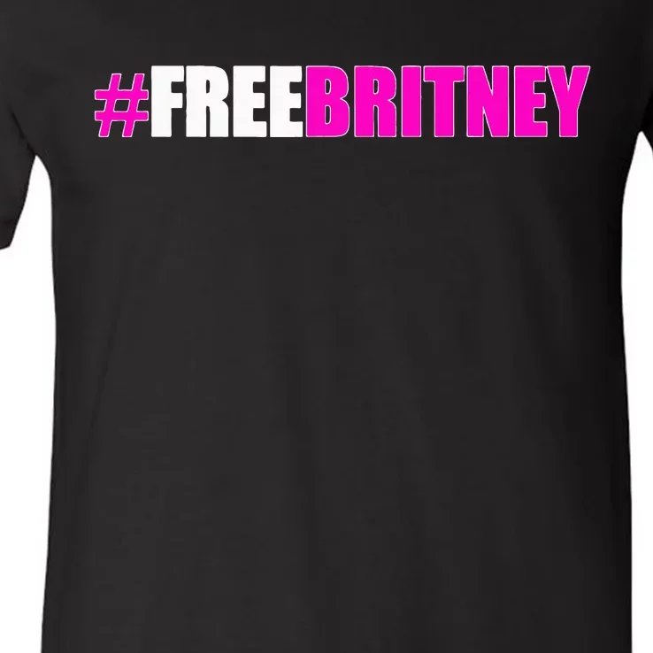 Free Britney Fan Gift Freebritney Support V-Neck T-Shirt