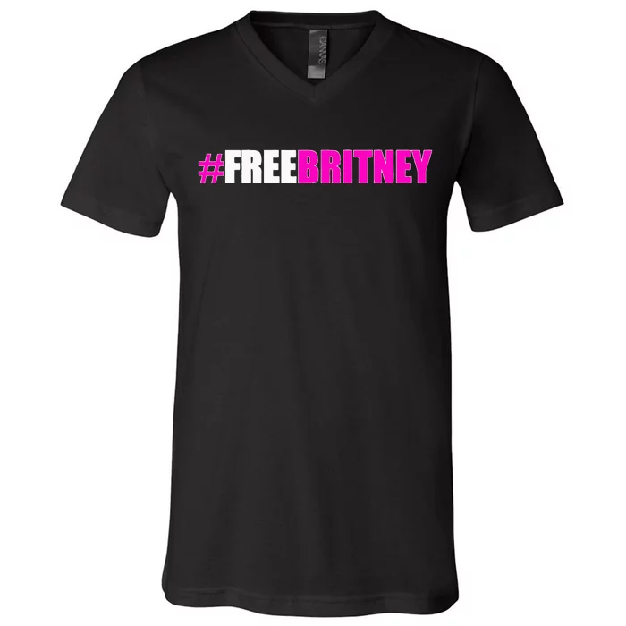 Free Britney Fan Gift Freebritney Support V-Neck T-Shirt