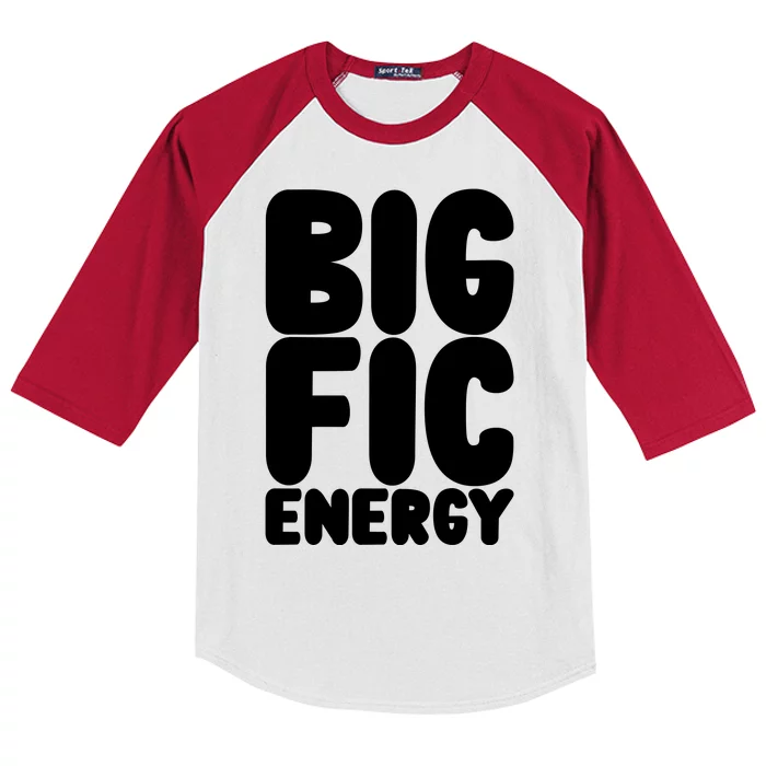 Funny Big Fic Energy Kids Colorblock Raglan Jersey