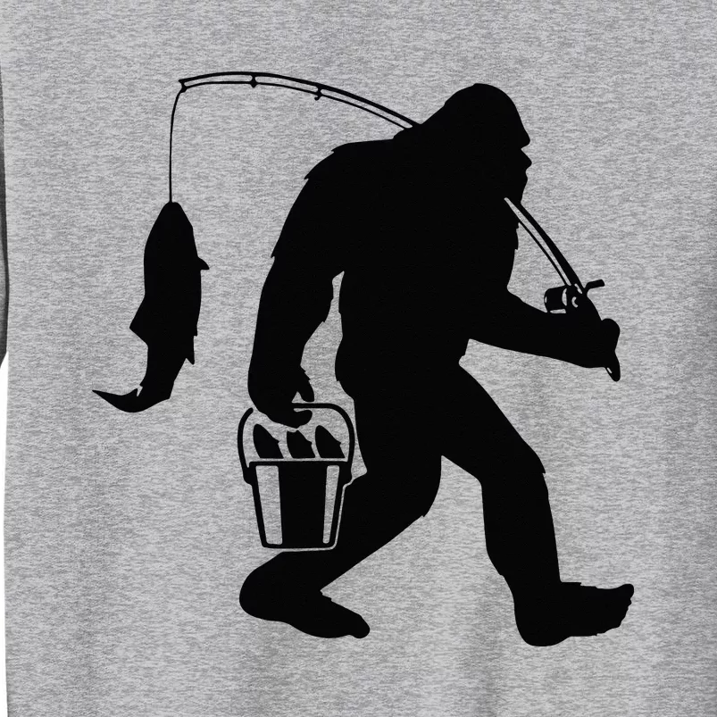 Funny Bigfoot Fishing Sasquatch  Gift Tall Sweatshirt