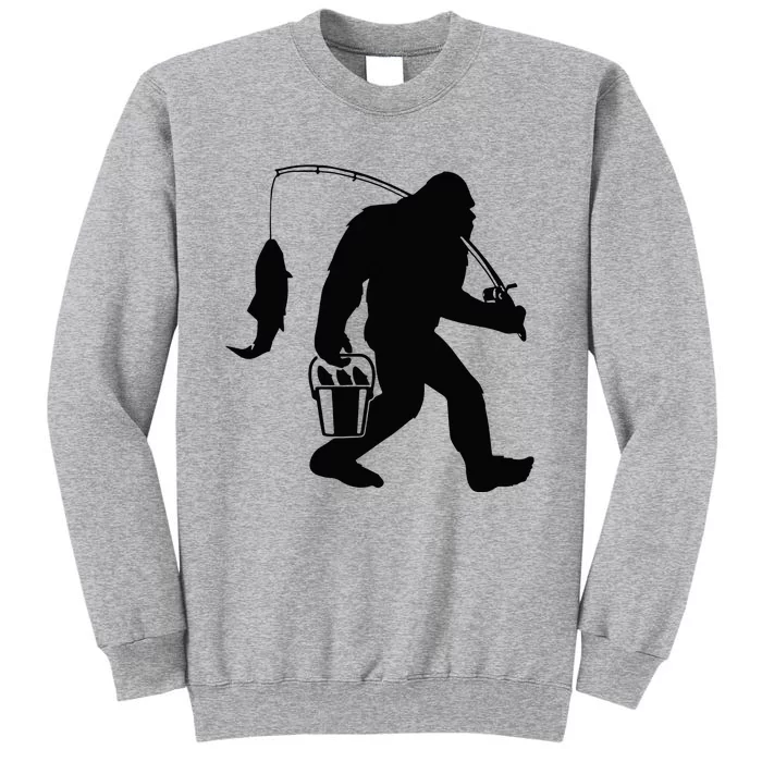 Funny Bigfoot Fishing Sasquatch  Gift Tall Sweatshirt