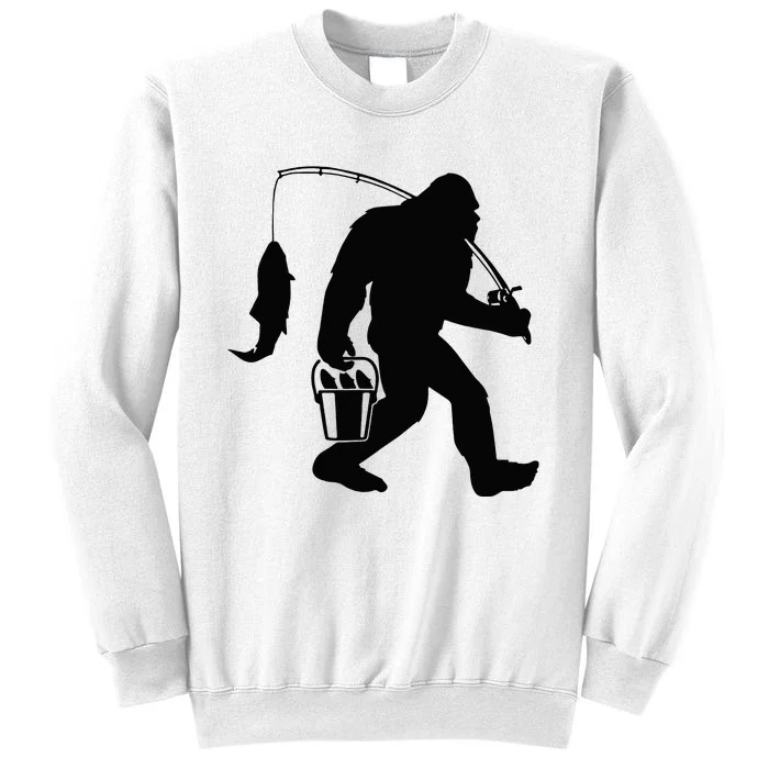 Funny Bigfoot Fishing Sasquatch  Gift Sweatshirt