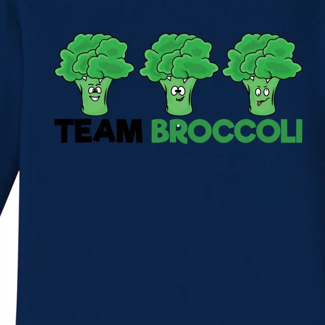 Funny Broccoli Funny Gift Lover Team Broccoli Vegetarian Broccoli Cool Gift Baby Long Sleeve Bodysuit