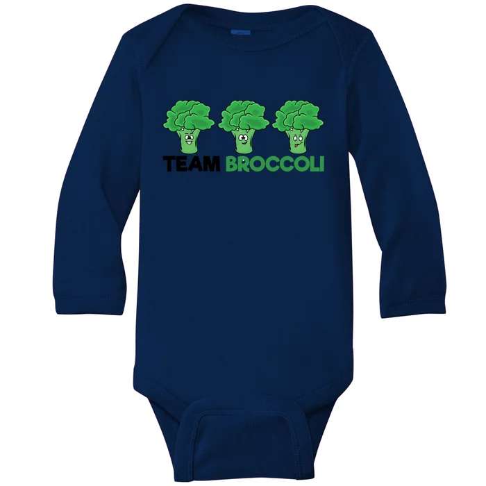 Funny Broccoli Funny Gift Lover Team Broccoli Vegetarian Broccoli Cool Gift Baby Long Sleeve Bodysuit