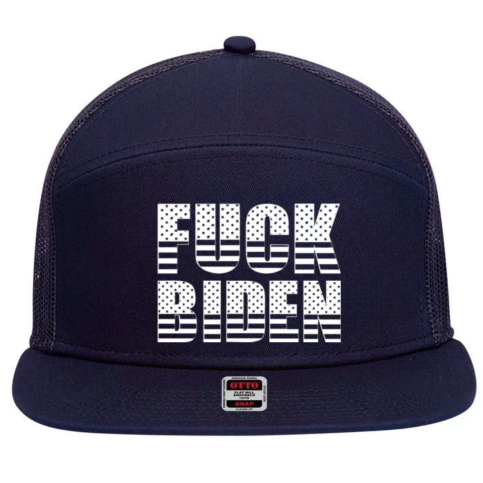 Fuck Biden 7 Panel Mesh Trucker Snapback Hat