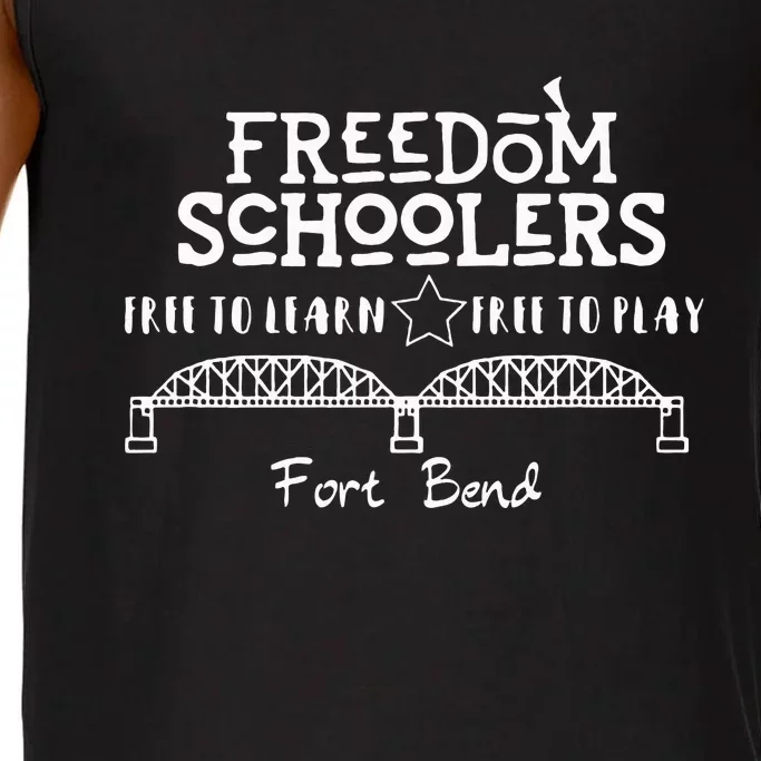 Fort Bend Freedom Schoolers T White Logo Dark Comfort Colors® Tank Top