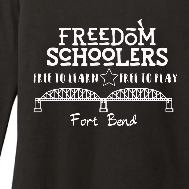 Fort Bend Freedom Schoolers T White Logo Dark Womens CVC Long Sleeve Shirt