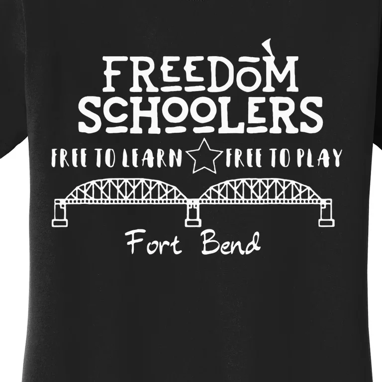 Fort Bend Freedom Schoolers T White Logo Dark Women's T-Shirt