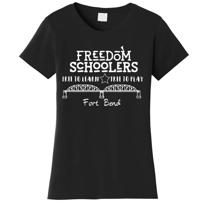 Fort Bend Freedom Schoolers T White Logo Dark Women's T-Shirt