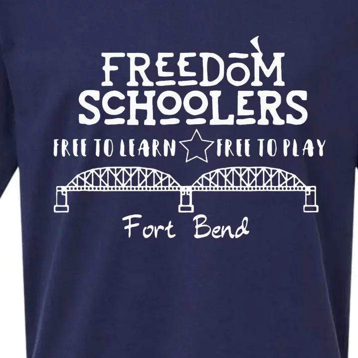 Fort Bend Freedom Schoolers T White Logo Dark Sueded Cloud Jersey T-Shirt