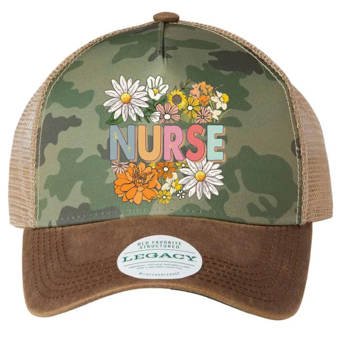 Flower Bouquet Floral Nurse Funny Nurse Job Appreciation Legacy Tie Dye Trucker Hat