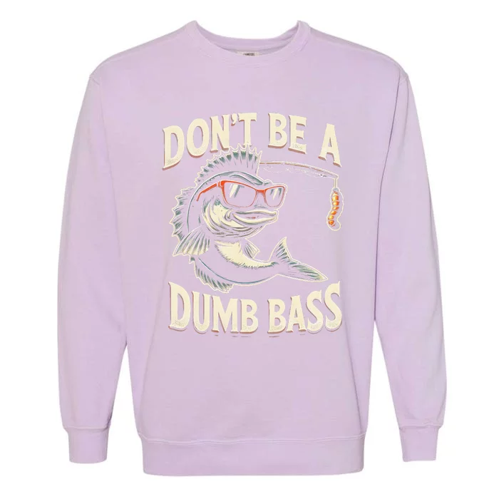 Funny Bass Fishing Stuff Funny Dad Bass Fish Papa Fishing Garment-Dyed Sweatshirt