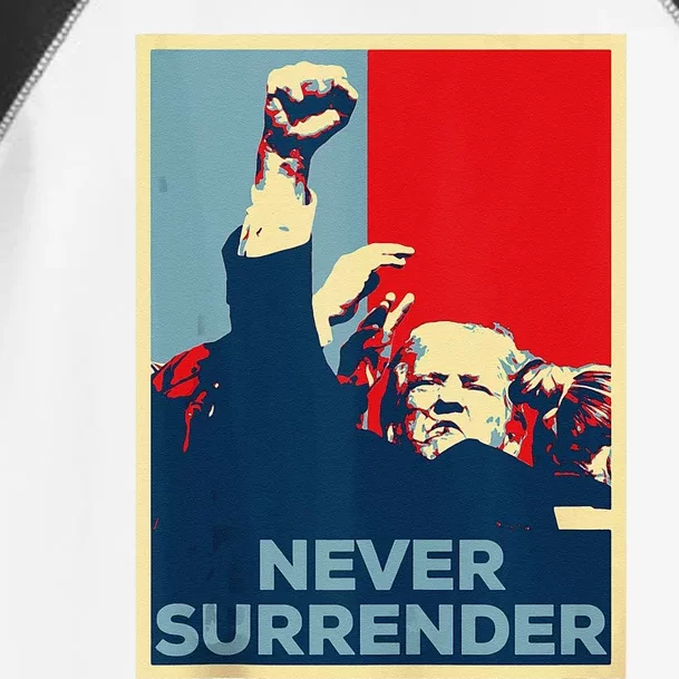 Fist Bump Fight Trump Poster Trump 2024 Never Surrender Toddler Fine Jersey T-Shirt