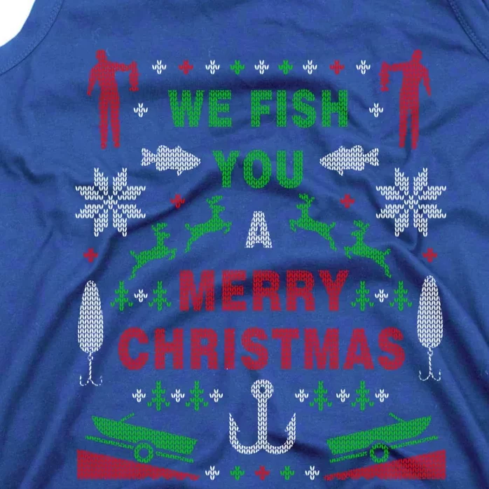 Funny Bass Fishing Ugly Christmas Sweater Party Funny Gift Tank Top