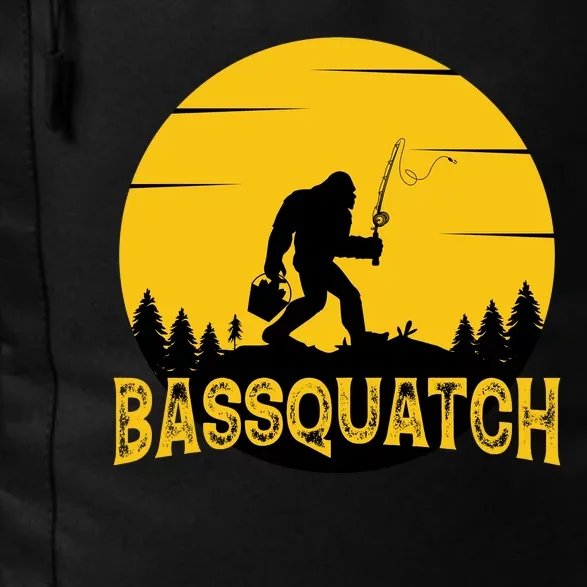 Funny Bassquatch Fishing Daily Commute Backpack