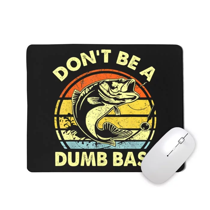 Funny Bass Fishing Stuff Funny Dad Bass Fish Papa Fishing Mousepad