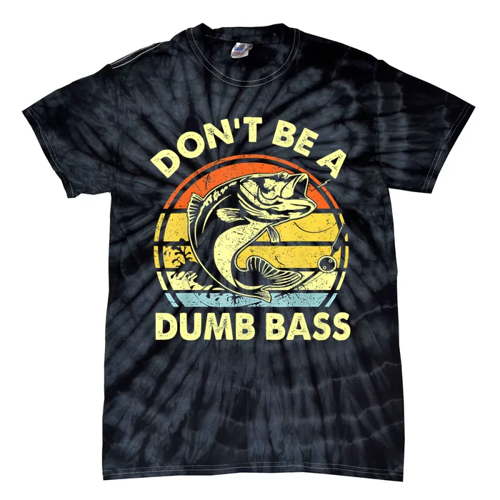 Funny Bass Fishing Stuff Funny Dad Bass Fish Papa Fishing Tie-Dye T-Shirt