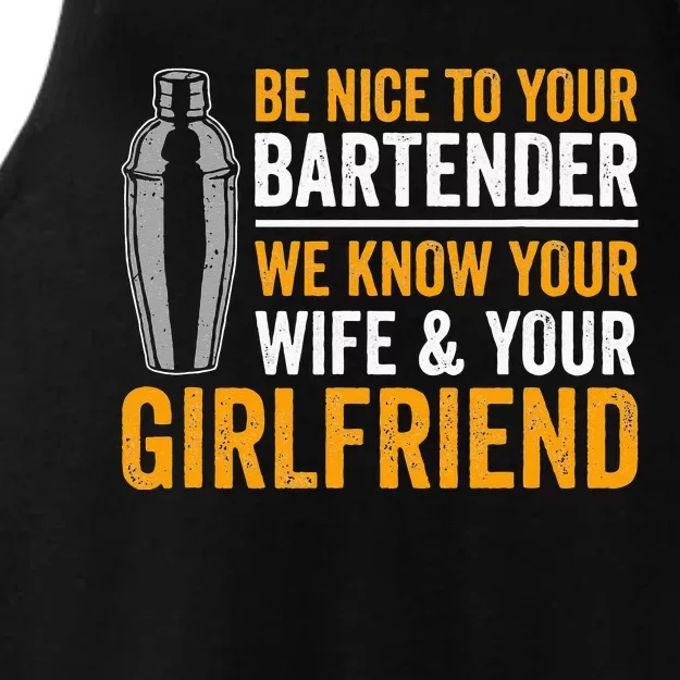 Funny Bartender Ladies Tri-Blend Wicking Tank