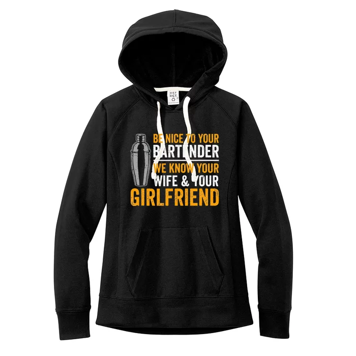 Funny Bartender Women's Fleece Hoodie