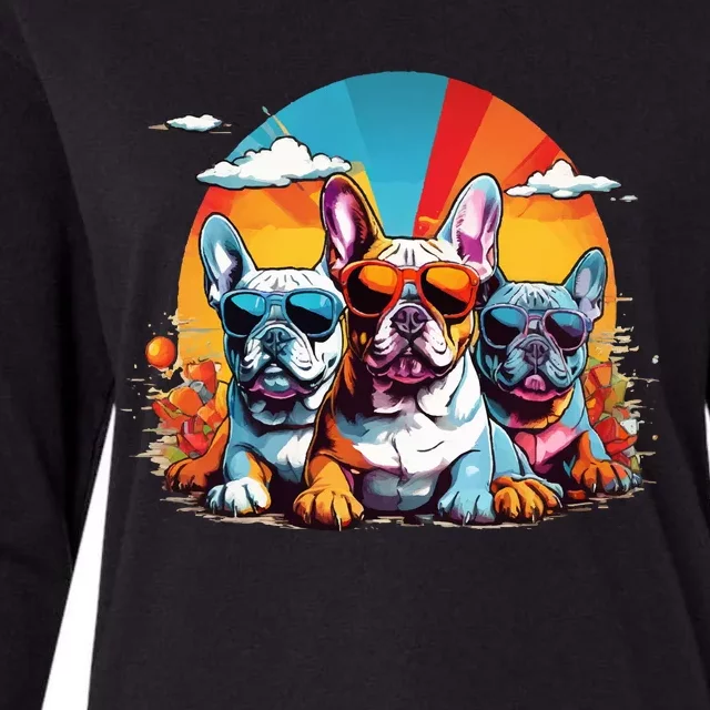 French Bulldog Womens Cotton Relaxed Long Sleeve T-Shirt