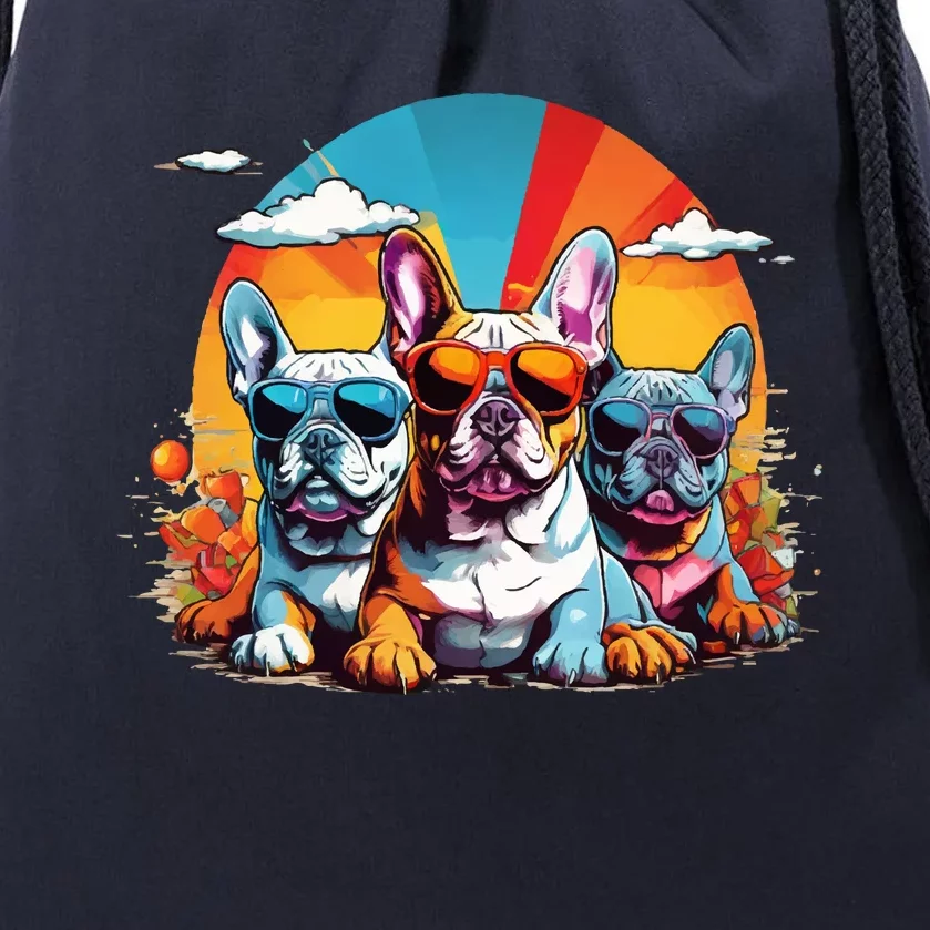 French Bulldog Drawstring Bag