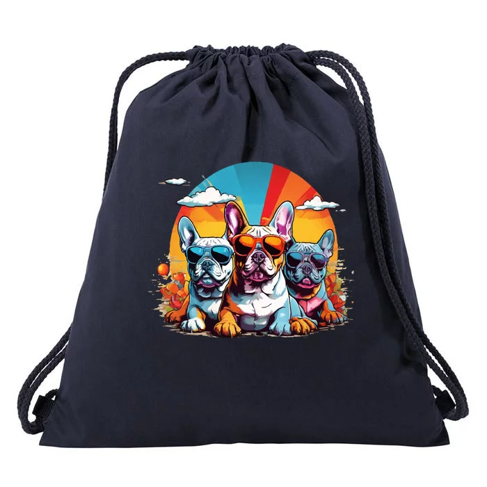 French Bulldog Drawstring Bag