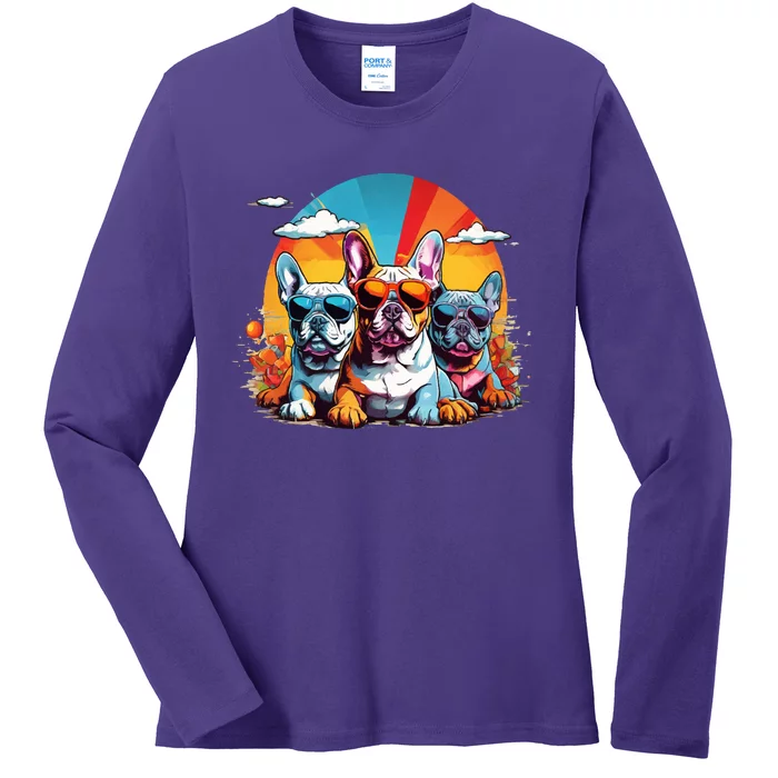 French Bulldog Ladies Long Sleeve Shirt