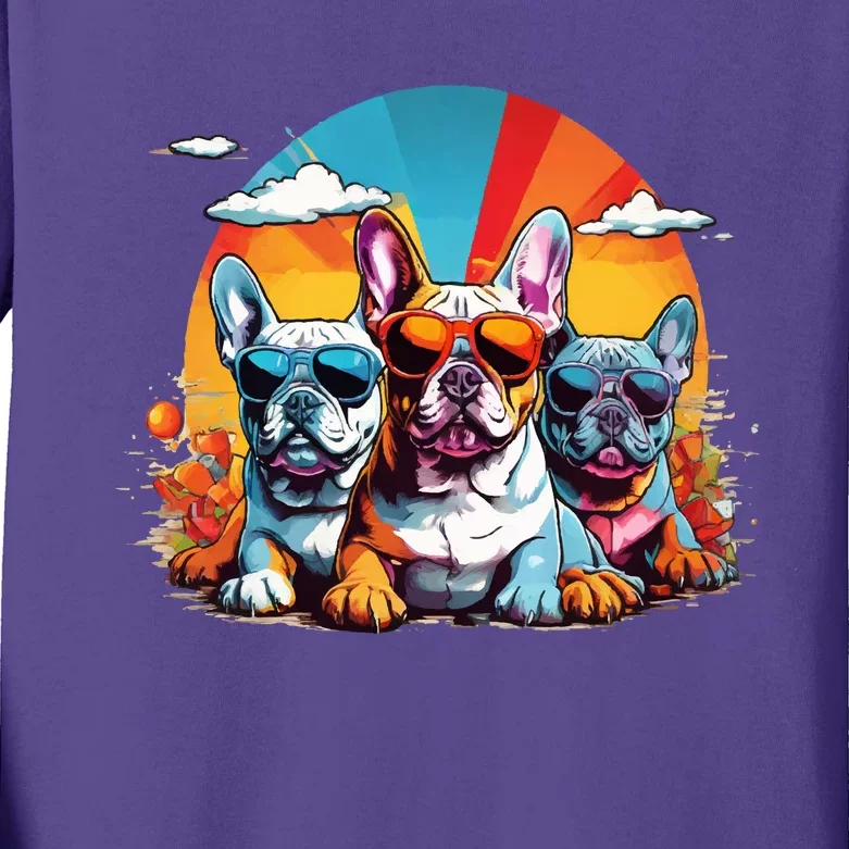 French Bulldog Kids Long Sleeve Shirt