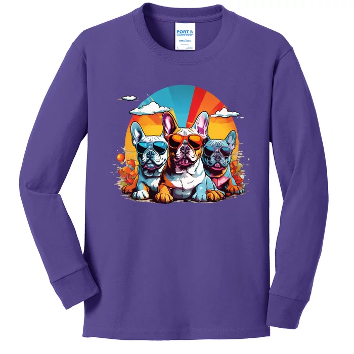 French Bulldog Kids Long Sleeve Shirt