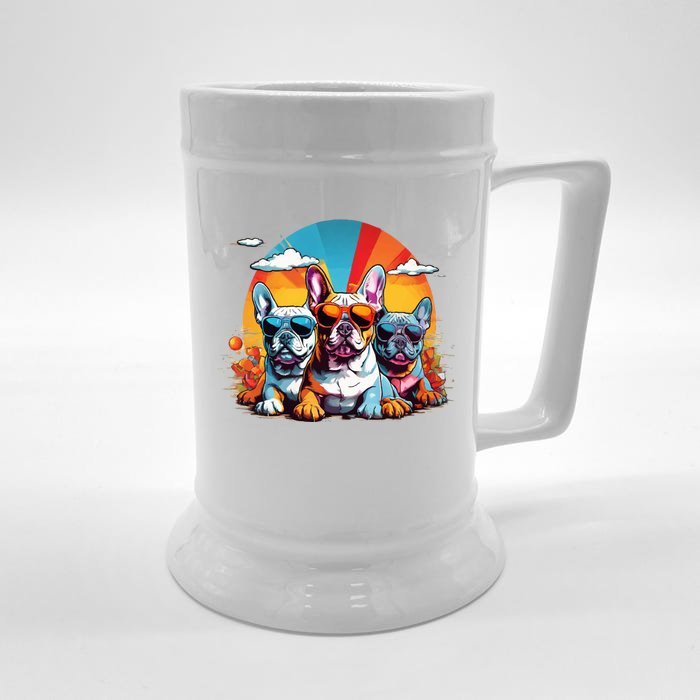 French Bulldog Front & Back Beer Stein