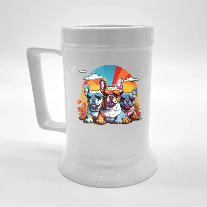 French Bulldog Front & Back Beer Stein