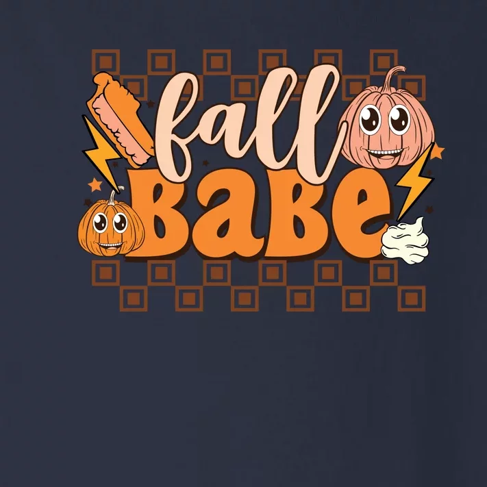 Fall Babe Fall Vibes Autumn Season Thanksgiving Pumpkin Spice Funny Toddler Long Sleeve Shirt