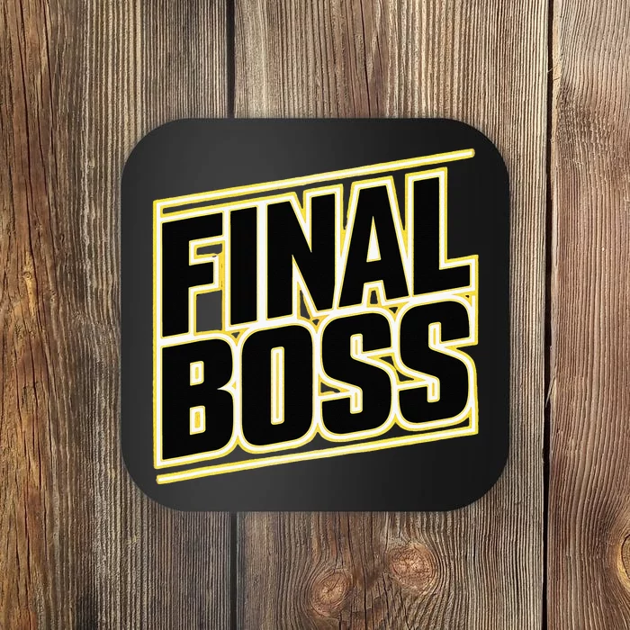 Final Boss Funny Tough As A Rock Wrestling Mma Gamer Coaster