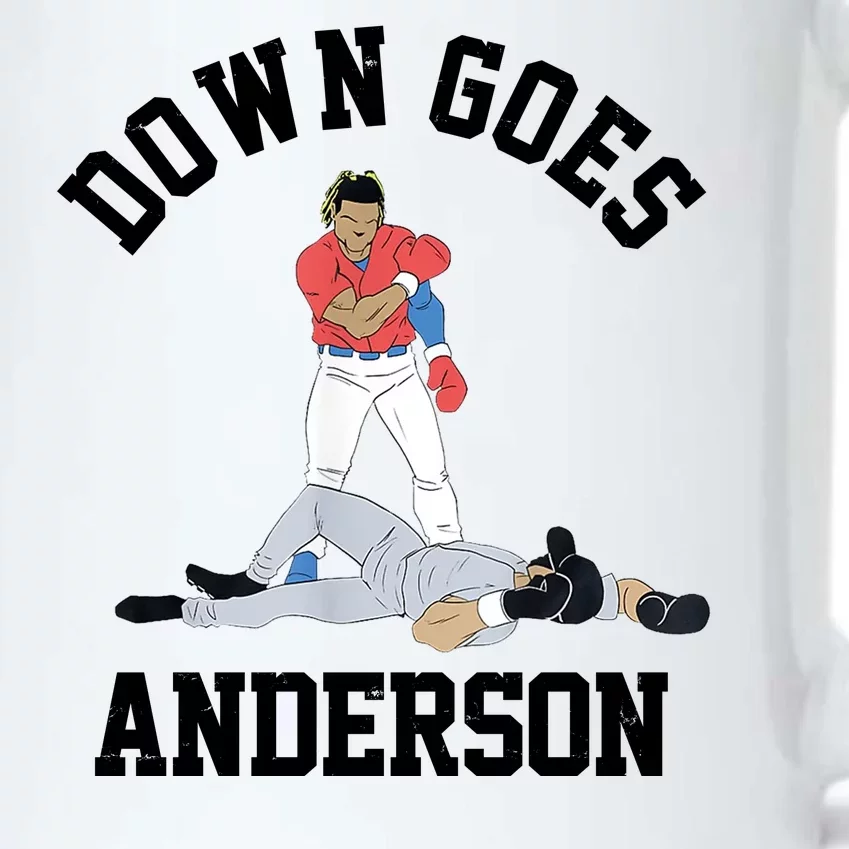 Funny Baseball Fight Down Goes Anderson Black Color Changing Mug