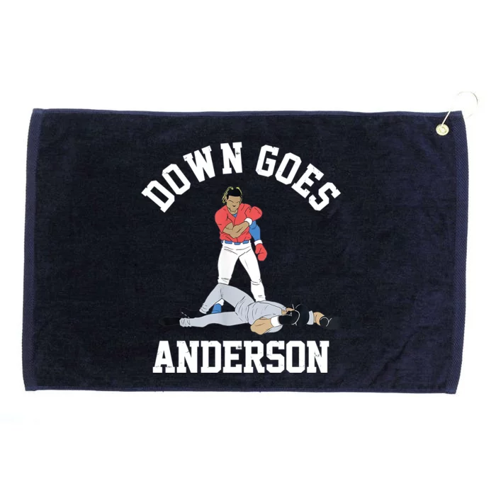 Funny Baseball Fight Down Goes Anderson Grommeted Golf Towel