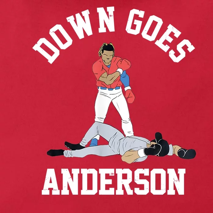 Funny Baseball Fight Down Goes Anderson Zip Tote Bag