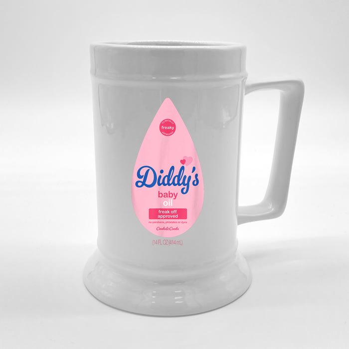 Funny Bottle For Halloween Diddy Baby Oil Costume Gift Front & Back Beer Stein