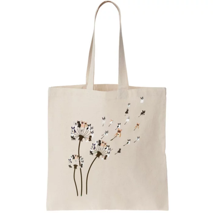 French Bulldog Flower Fly Dandelion Funny Dog Lovers Tote Bag