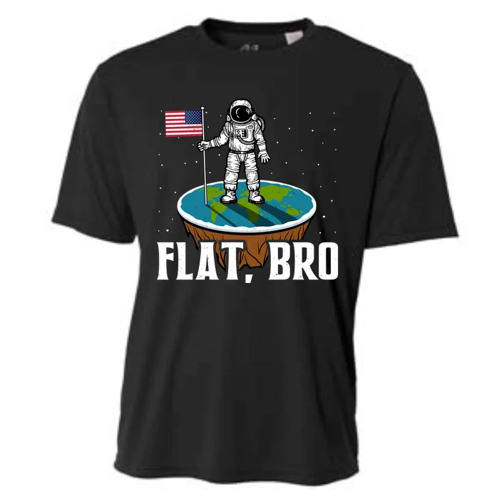 Flat Bro Funny Gift The Earth Is Flat Gift Cooling Performance Crew T-Shirt