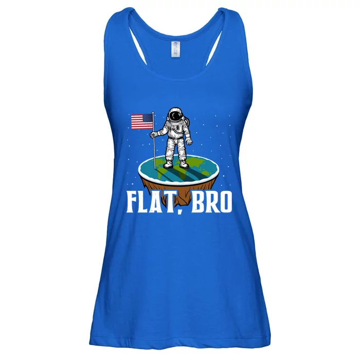 Flat Bro Funny Gift The Earth Is Flat Gift Ladies Essential Flowy Tank