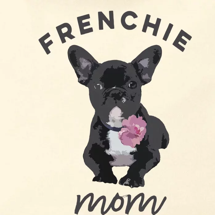 French Bulldog For Women Frenchie Mom Flower Zip Tote Bag