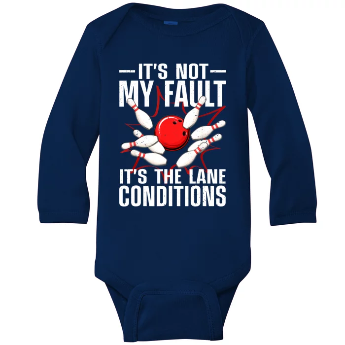 Funny Bowling For Women Bowler Team Bowling Lane Spare Baby Long Sleeve Bodysuit