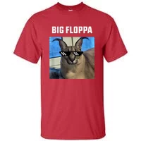 Funny Big Floppa Wearing Meme Sunglasses Women's V-Neck T-Shirt