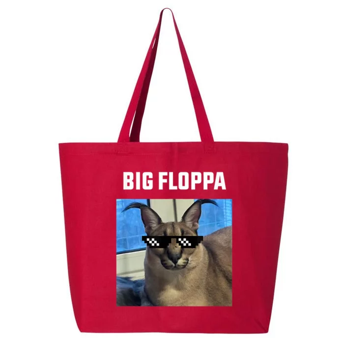 Funny Big Floppa Wearing Meme Sunglasses 25L Jumbo Tote