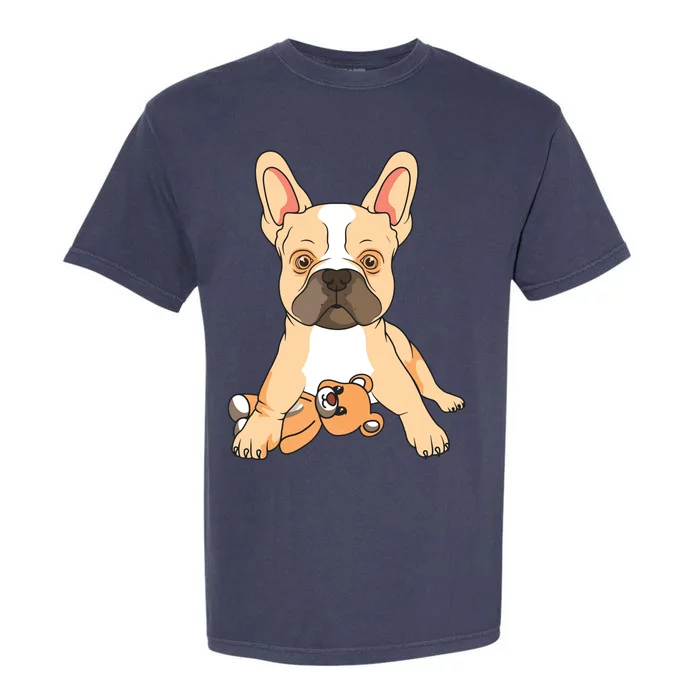 French Bulldog Frenchie Love Cute Dog Mom Funny Garment-Dyed Heavyweight T-Shirt