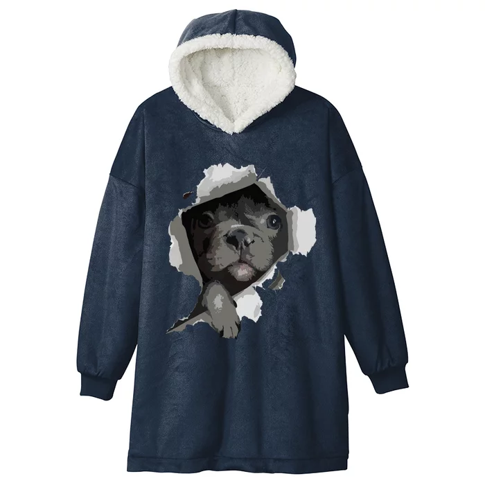 French Bulldog Frenchie Owner Cute French Bulldog Hooded Wearable Blanket