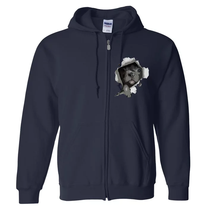 French Bulldog Frenchie Owner Cute French Bulldog Full Zip Hoodie