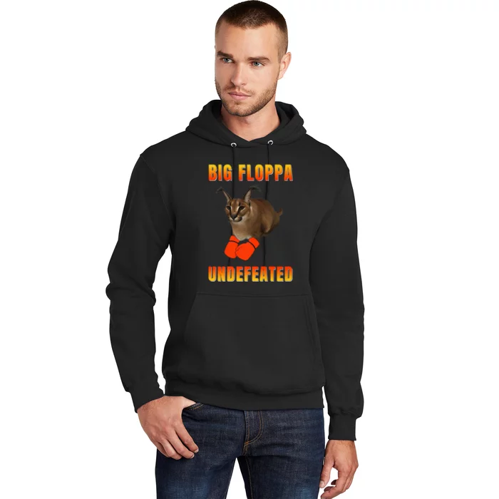 Funny Big Floppa Undefeated Champion, Meme Cat Hoodie