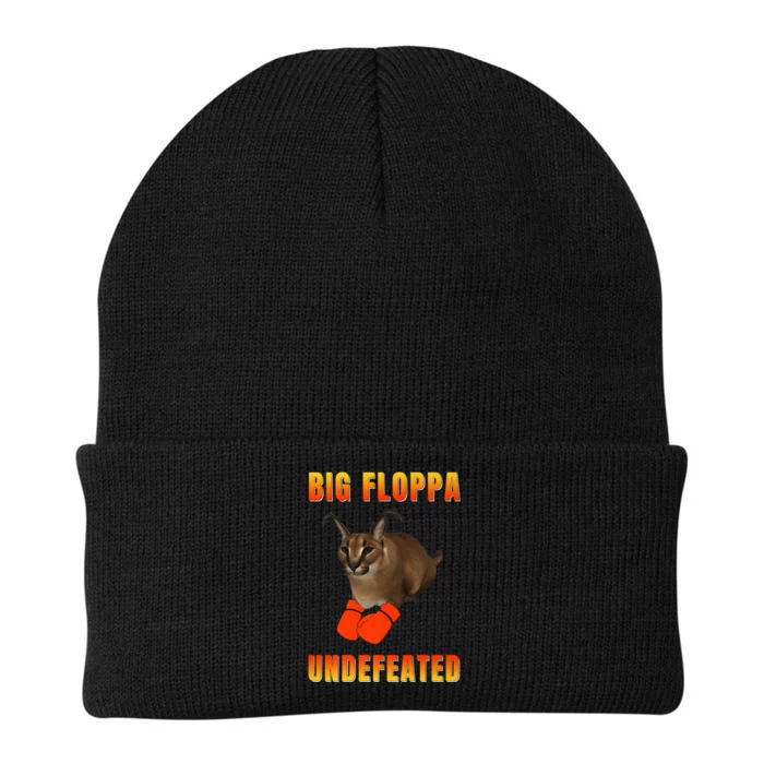 Funny Big Floppa Undefeated Champion, Meme Cat Knit Cap Winter Beanie