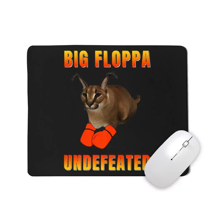 Funny Big Floppa Undefeated Champion, Meme Cat Mousepad